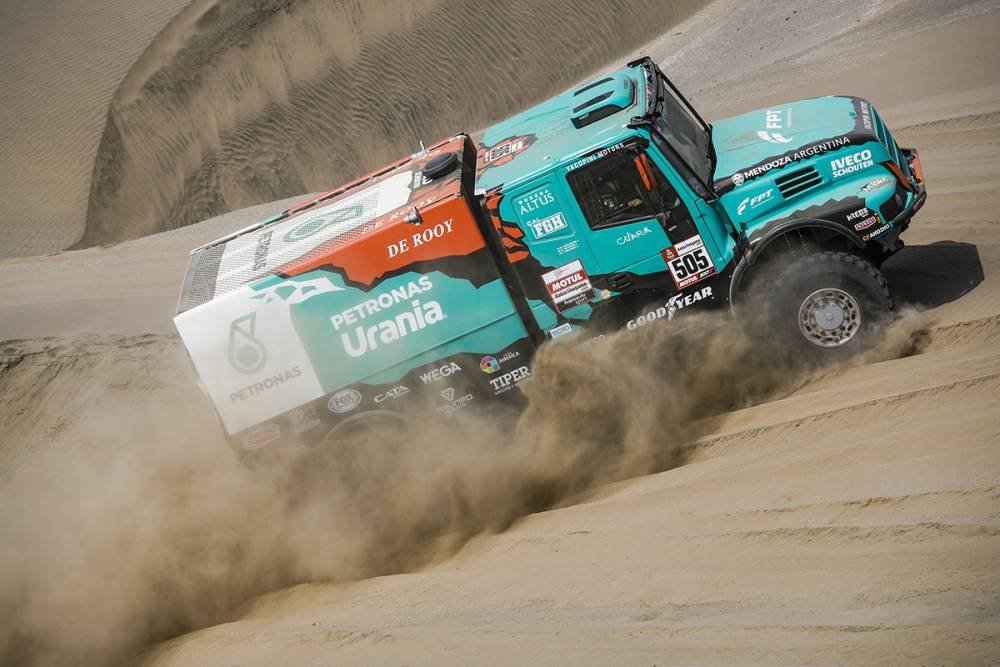 EL CAMIÓN DE VILLAGRA TRANSITANDO EL DAKAR 2019 EN PERÚ